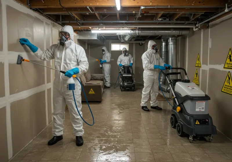 Basement Moisture Removal and Structural Drying process in Barton Creek, TX